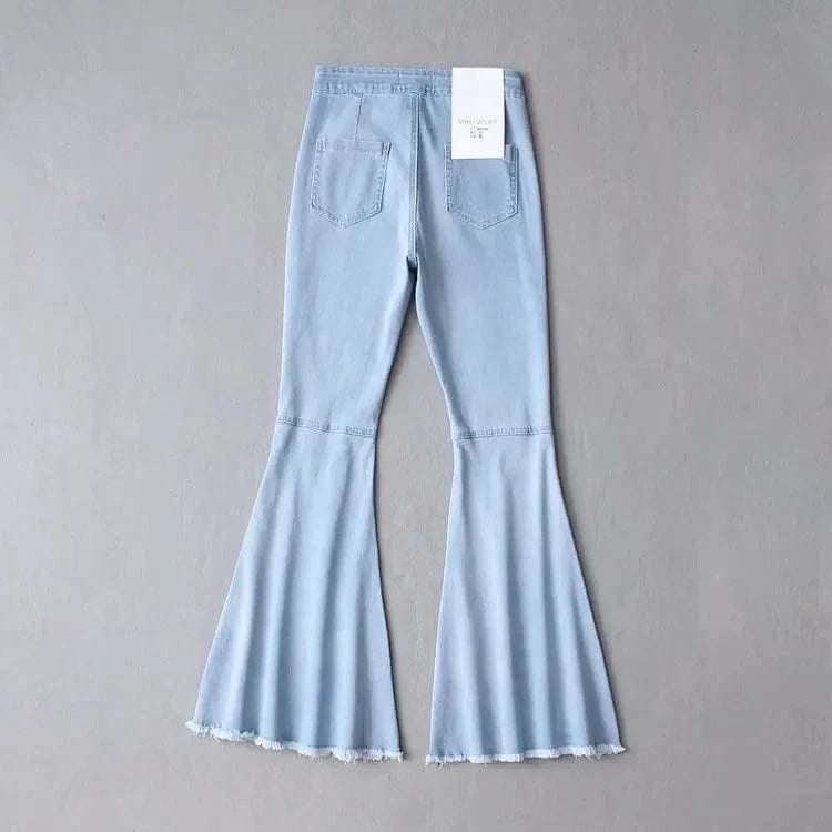 Z83170E new arrival fashion plain pure color women jeans pants