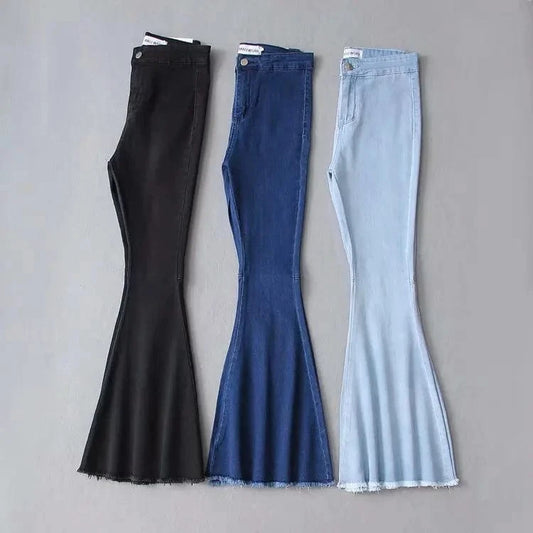 Z83170E new arrival fashion plain pure color women jeans pants