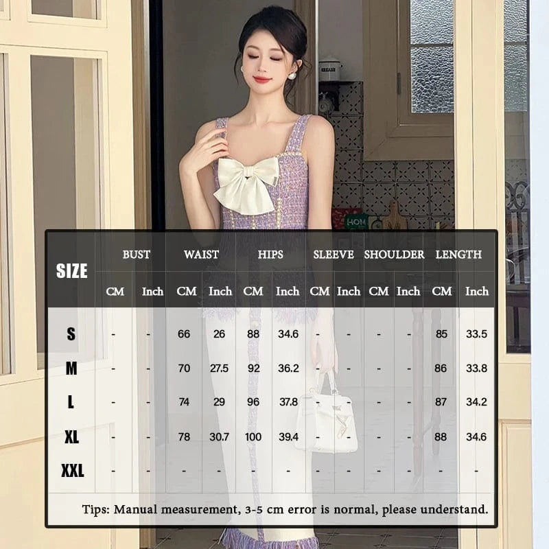 ZYHT 11201 Woolen Tweed Patchwork Fringe Split Midi Skirt Metal Buttons Elegant Straight Skirt with Tassels